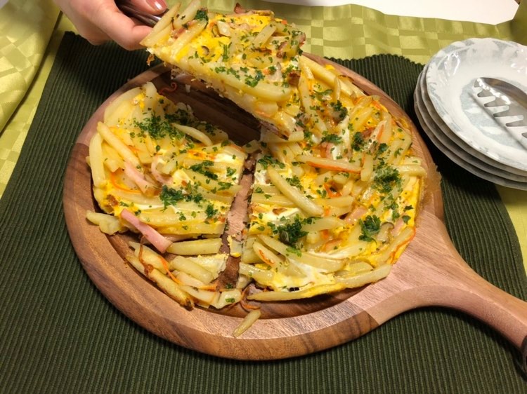ベーコンスパニッシュオムレツ
